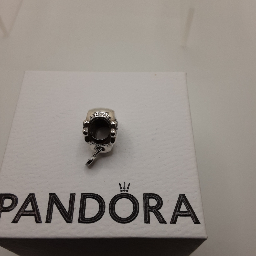 Authentic Pandora Sparkling Paw Print & Heart Charm - EUC - Picture 3 of 8